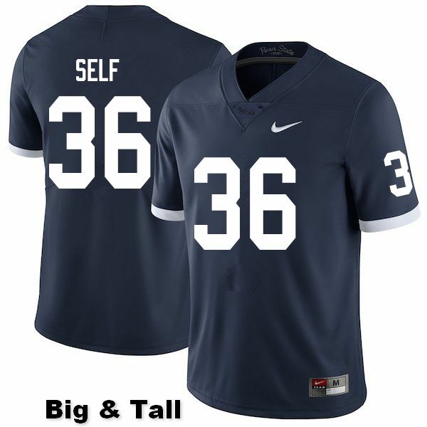 NCAA Nike Men's Penn State Nittany Lions Makai Self #36 College Football Authentic Throwback Big & Tall Navy Stitched Jersey NVD8398BA